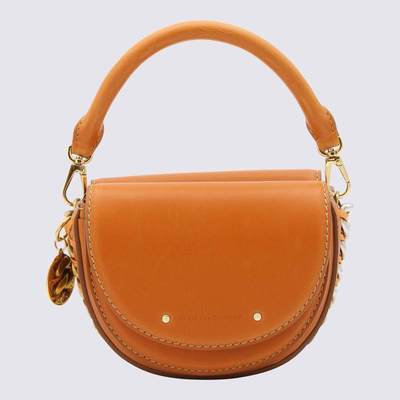 STELLA MCCARTNEY ORANGE LEATHER FRAYME SHOULDER BAG