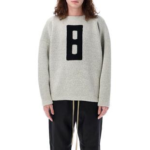 GOD Boucle sweater FEAR straight neck