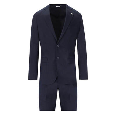 MANUEL RITZ  DARK BLUE SINGLE-BREASTED SUIT