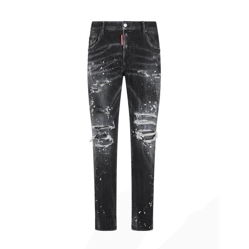 dsquared2黑色牛仔裤
