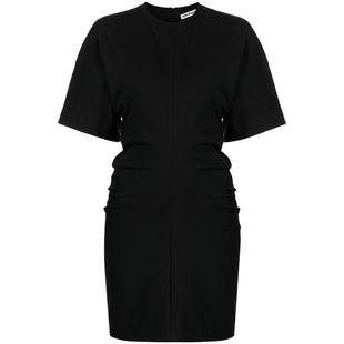 CREW NECK WITH ALEXANDER MINI DROP WANG SHOULDER DRESS SIDE