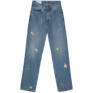 JEANS WITH STRAIGHT CASABLANCA EMBROIDERY