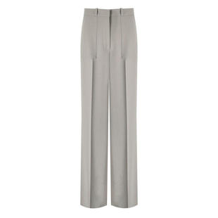 GREY WIDE FRANCHI LEG TROUSERS PEARL ELISABETTA