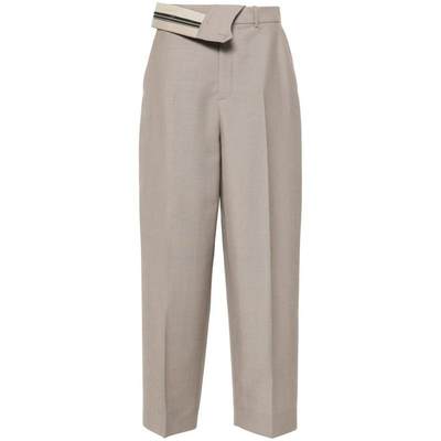 FENDI MOHAIR PANTS ASYMMETRICAL WAIST CLOTHING