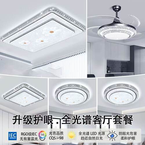 星荷花设计吸顶灯卧室主灯简约大气中山灯具2026新款客厅大灯超亮