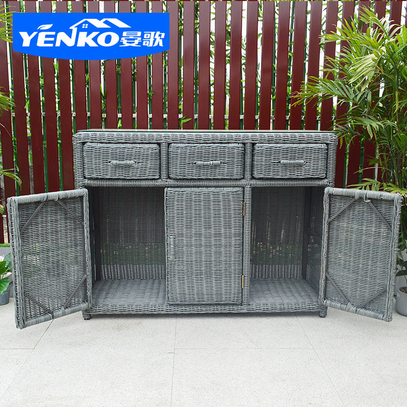 户外柜子藤编阳台储物收纳柜门口鞋柜家用防水防晒大容量置物柜子,宠物/宠物食品及用品,狗笼子,淘宝优惠券,粉丝福利购,淘宝优惠卷