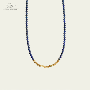 JoJo｜钻切克莱因蓝青金石碎金子八芒星四芒星锁骨链戒指毛衣链