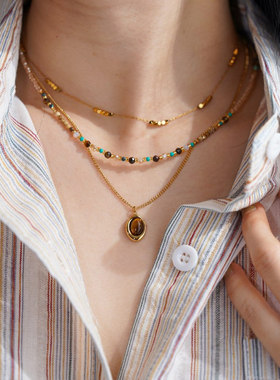 时尚美拉德风虎眼石熔岩咖啡豆