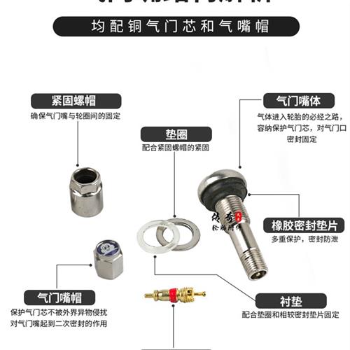 汽车轮胎防爆气门嘴汽车轮胎全钢真空嘴 真空胎气门嘴充气嘴合金