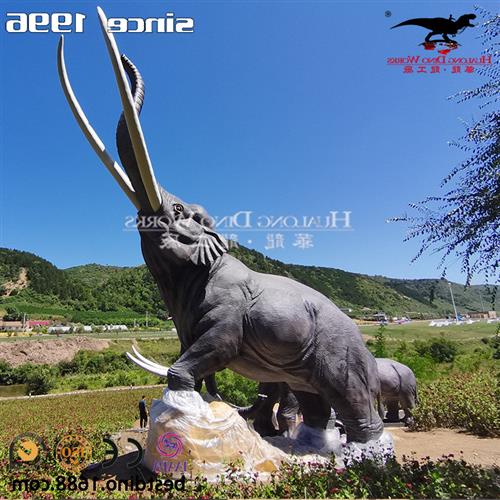 大型机械电动硅胶黄河古象模型摆件仿真大象仿真动物玩具景区模型图片