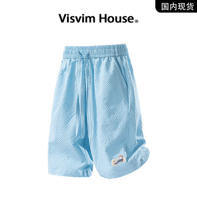 VISVIM SHI NY短裤男夏季冰丝薄款速干宽五分休闲运动裤衩男士裤