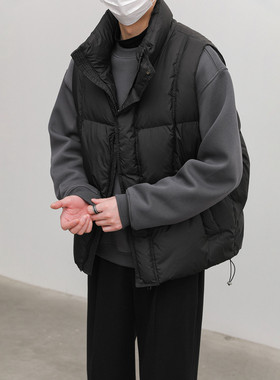VISVIM BESSEL宽松立领羽绒服马甲男冬季外套保暖无袖羽绒背心