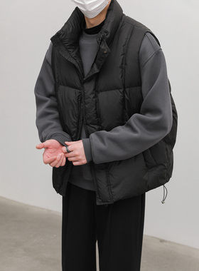 VISVIM BESSEL宽松立领羽绒服马甲男冬季外套保暖无袖羽绒背心