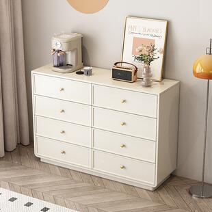 奶油风斗柜八斗柜客厅靠墙六斗柜卧室床尾抽屉柜法式收纳柜储物柜