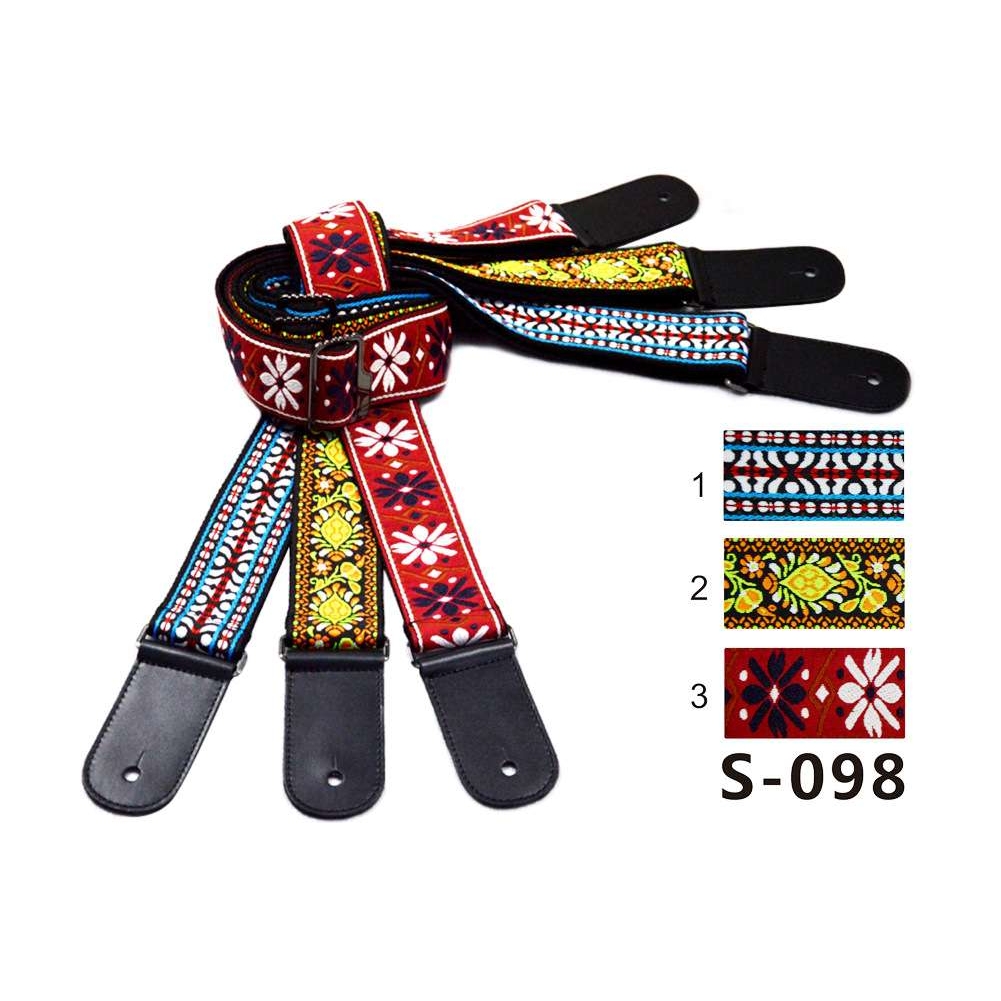 guitar strap  民谣吉他背带S-098 高档刺绣木吉它背带