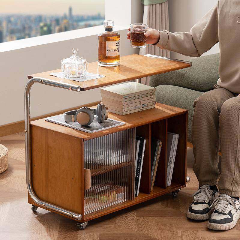 可移动沙发边几茶几边柜中古风小推车客厅侧边柜小桌子卧室床头柜,住宅家具,茶几,淘宝优惠券,粉丝福利购,淘宝优惠卷