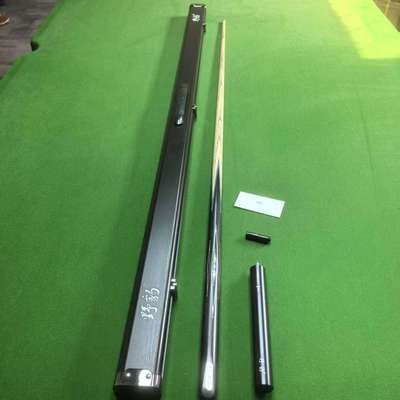 野豹石家班2台球杆英式斯诺克通体小头杆中式黑八单节一体桌球杆