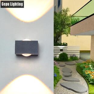 户外壁灯室外防水双头上下发光方形LED庭院外墙侧壁灯楼梯间过道