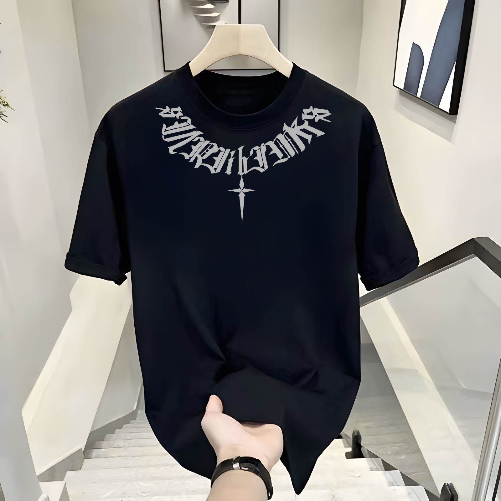 ~高品质男装！高级感印花夏季纯棉透气舒适宽松短袖T恤衫