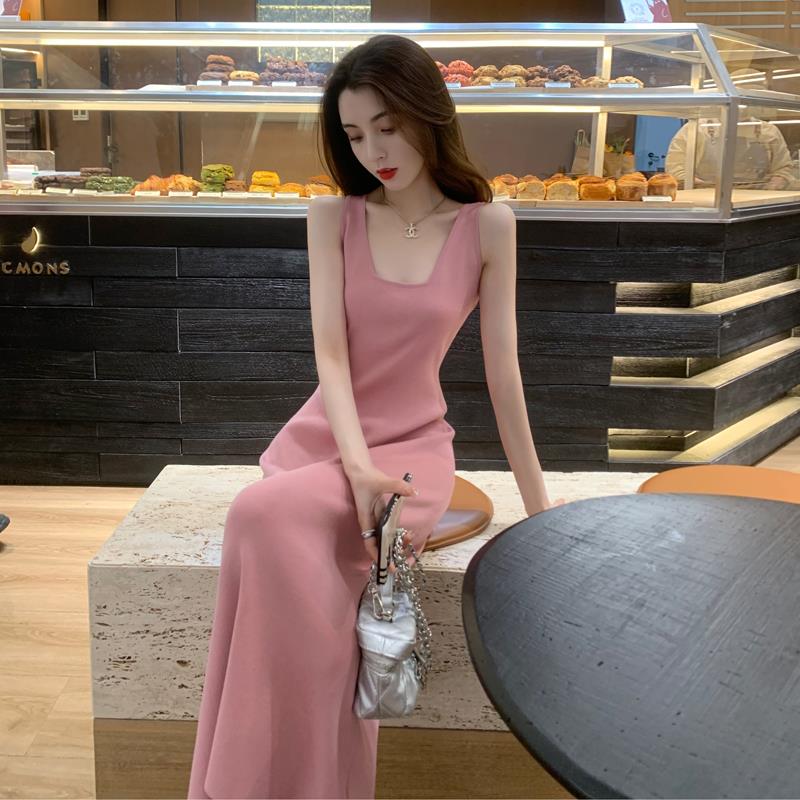 高级感可外穿女款夏季纯棉吊带法式长款家居服睡裙背心性感睡衣女