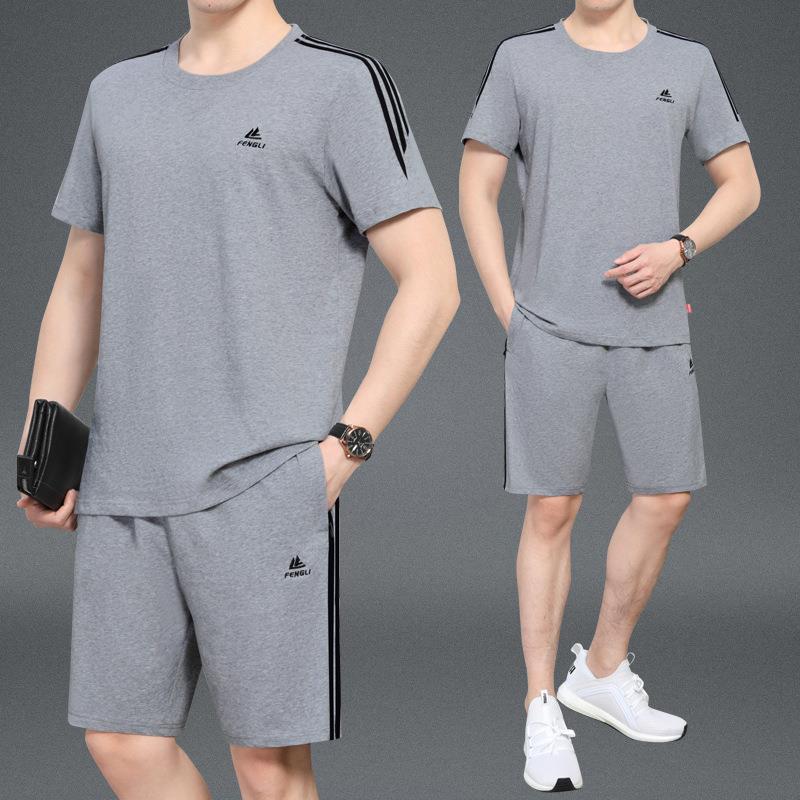 高档2025新款可外穿家居服男款夏季纯棉短袖短裤薄款睡衣夏款套装