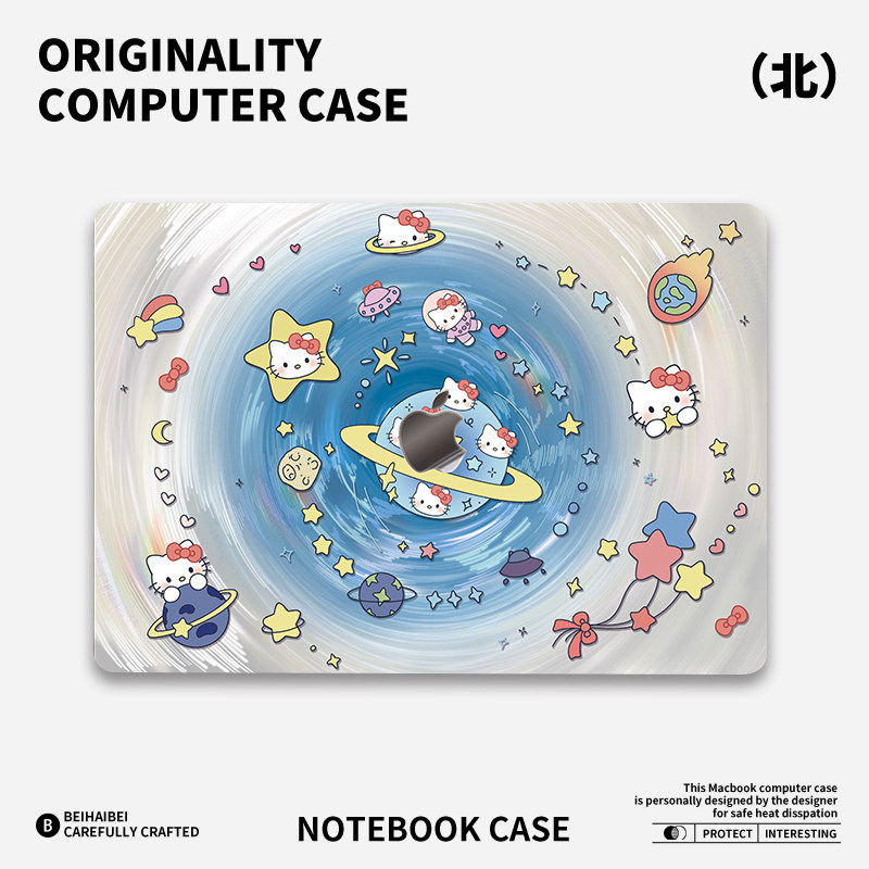 凯蒂猫HelloKitty适用mac笔记本电脑2025新款M2pro15寸macbookair13膜M3轻薄冰晶壳苹果电脑macbook15保护壳