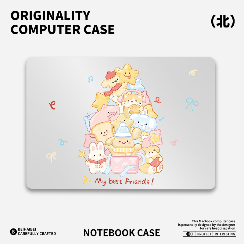 ins圣诞派对适用于苹果华为电脑mac笔记本电脑2025新款M2pro15寸macbook15保护壳macbookair13膜M3轻薄冰晶壳