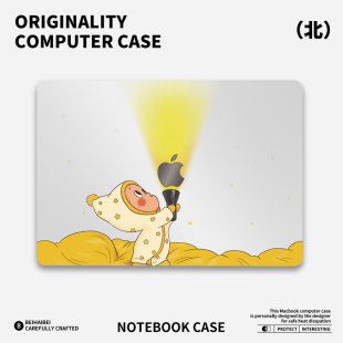 ins风卡通适用于mac笔记本电脑2025新款 M2pro15寸macbookair13膜M3轻薄冰晶壳苹果华为电脑macbook15保护壳