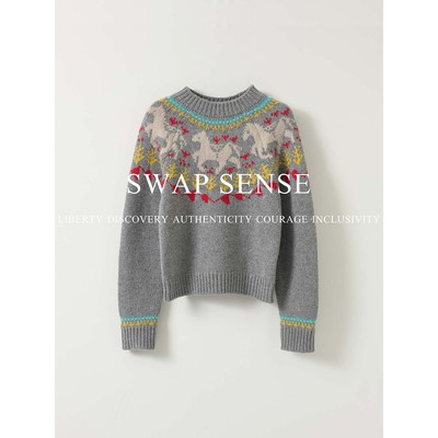 SWAP SENSE织梦驯冬· 复古休闲小马彩色新年费尔岛毛衣女冬季