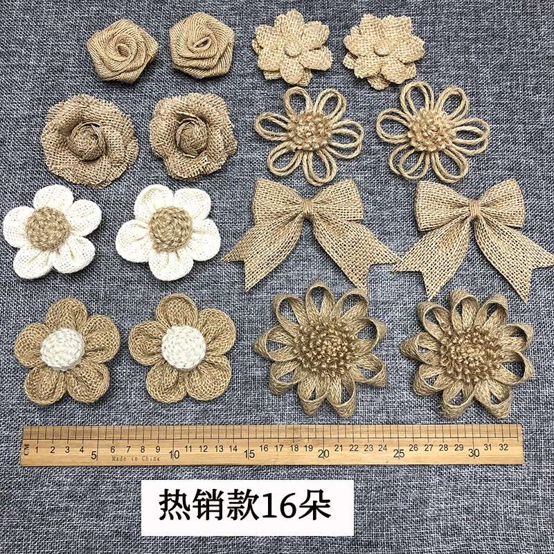 麻布幼儿园教室墙面装饰手工布料原木背景布环创材料挂饰吊饰