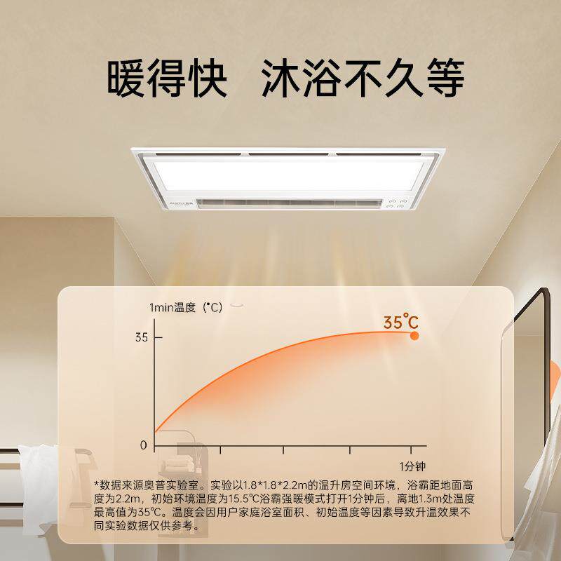 奥普浴霸照明排气扇一体智能风暖多功能浴霸