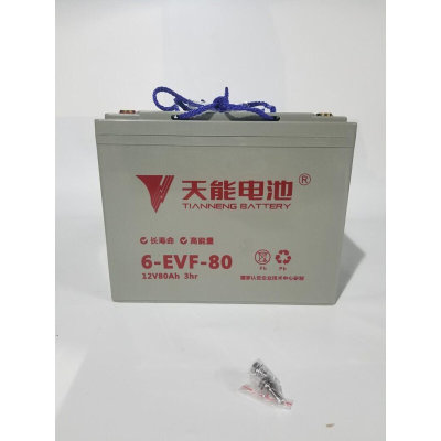 天能电池12V80AH洗地机浏览车环卫车电动汽车堆高车电瓶6-EVF-80