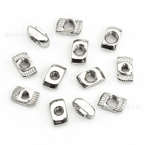 跨境160PCS 盒装  t型螺母M3-M4-M5 T形槽螺母铝材锤头紧固件螺母