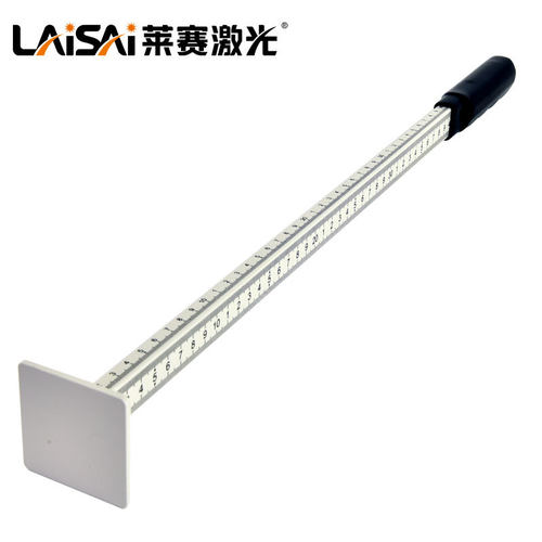 莱赛灰饼找平尺LS3690检测打点水平尺抹灰测量墙面找平不锈钢刻度