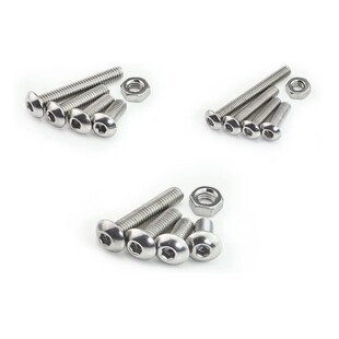 跨境 480pcs M2/M3/M4 A2-70 ISO7380 盘头内六角螺丝配螺母