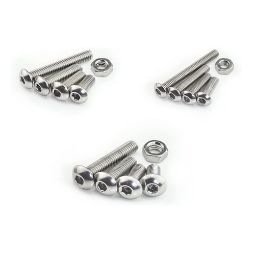 跨境 480pcs M2/M3/M4 A2-70 ISO7380 盘头内六角螺丝配螺母