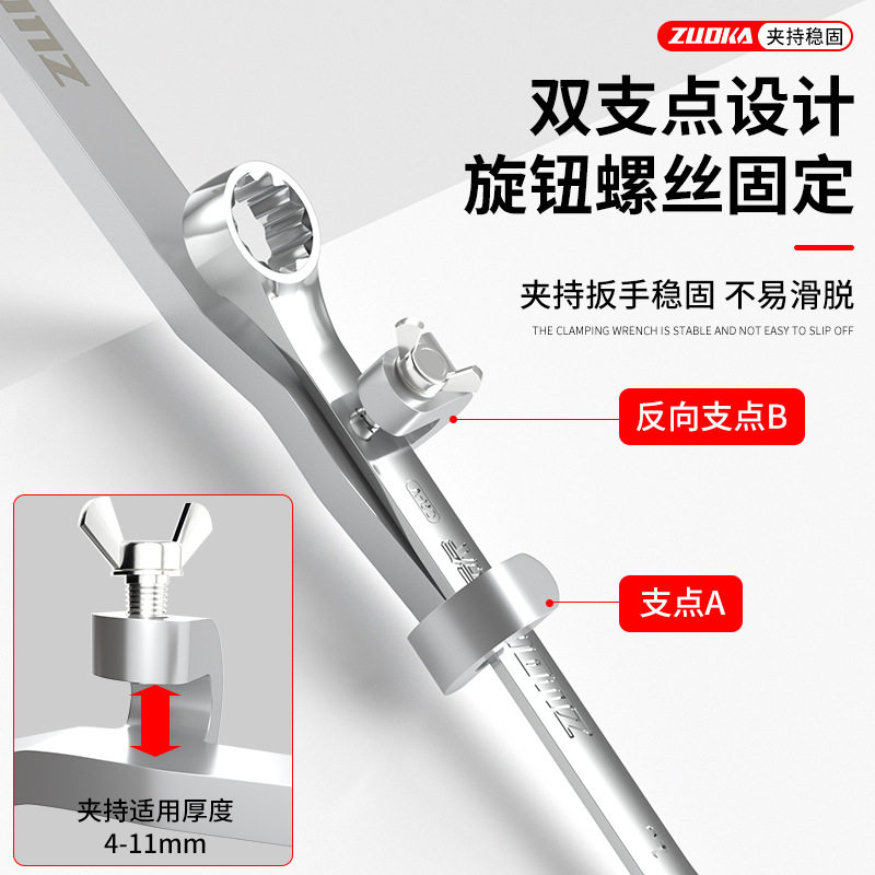 多功能开口两用扳手延长加力杆快速棘轮加长杆接杆加力器借力杆图片