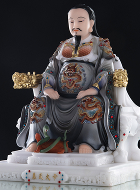 汉白玉真武大帝家用北p帝武当山玄天上帝神像玄武祖师爷工艺品摆