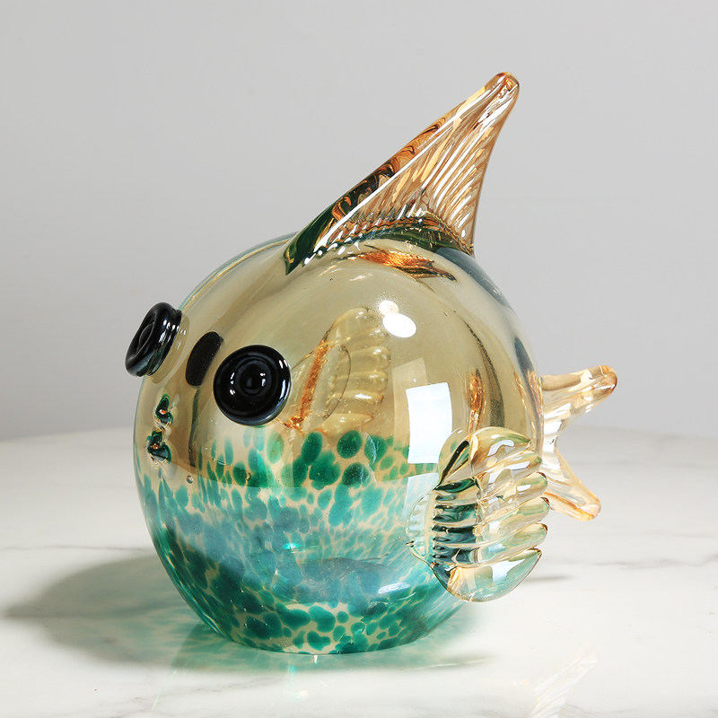 轻奢简约水晶琉璃鱼摆件客厅电视柜卧室玄关样板房玻璃.装饰品摆,家居饰品,装饰摆件,淘宝优惠券,粉丝福利购,淘宝优惠卷