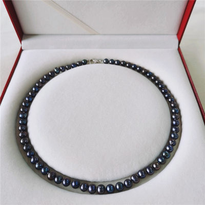 网红DAIMI Freshwater Pearl Necklace 6-7mm Natural Thread Pea