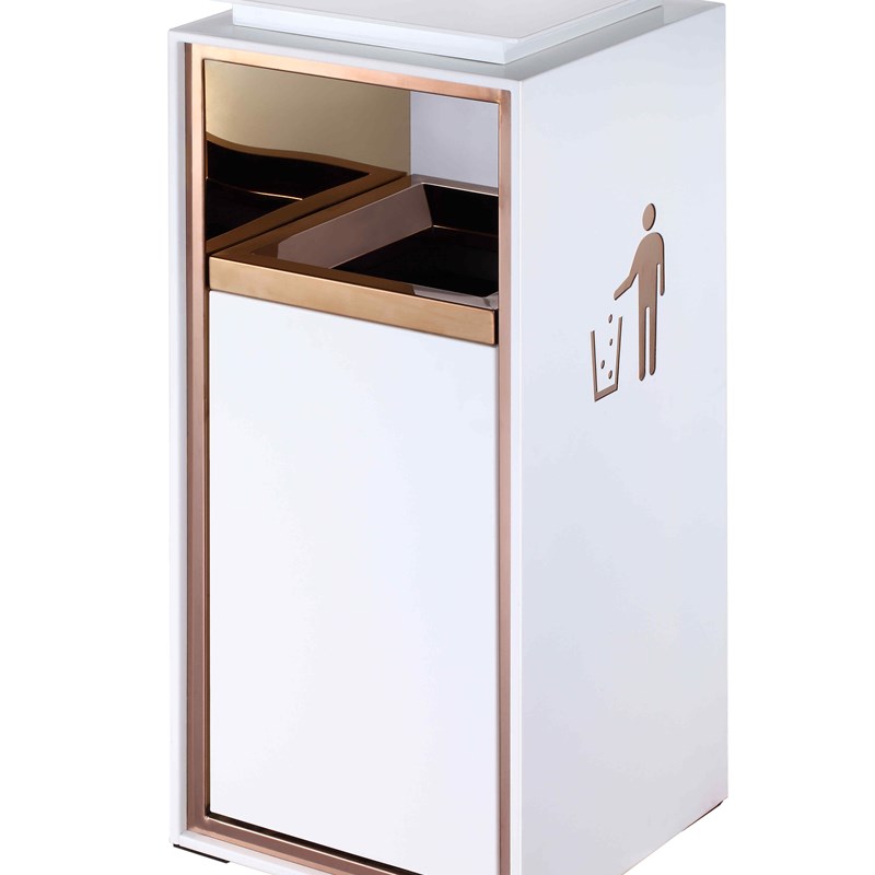 南方GPX-9AB座地垃圾桶 星级酒店商用M办公楼不锈钢商场果壳桶