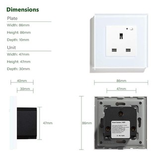 Socket Outlets Smart 13A Mounted Wall Plug WiFia Electric