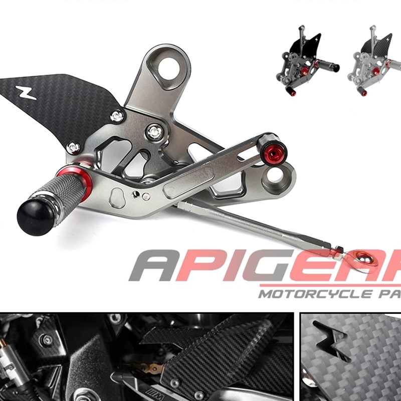 适用于雅马哈Fz09 Mt09 Xsr9B00 14-20修改碳纤维踏板和加强组件