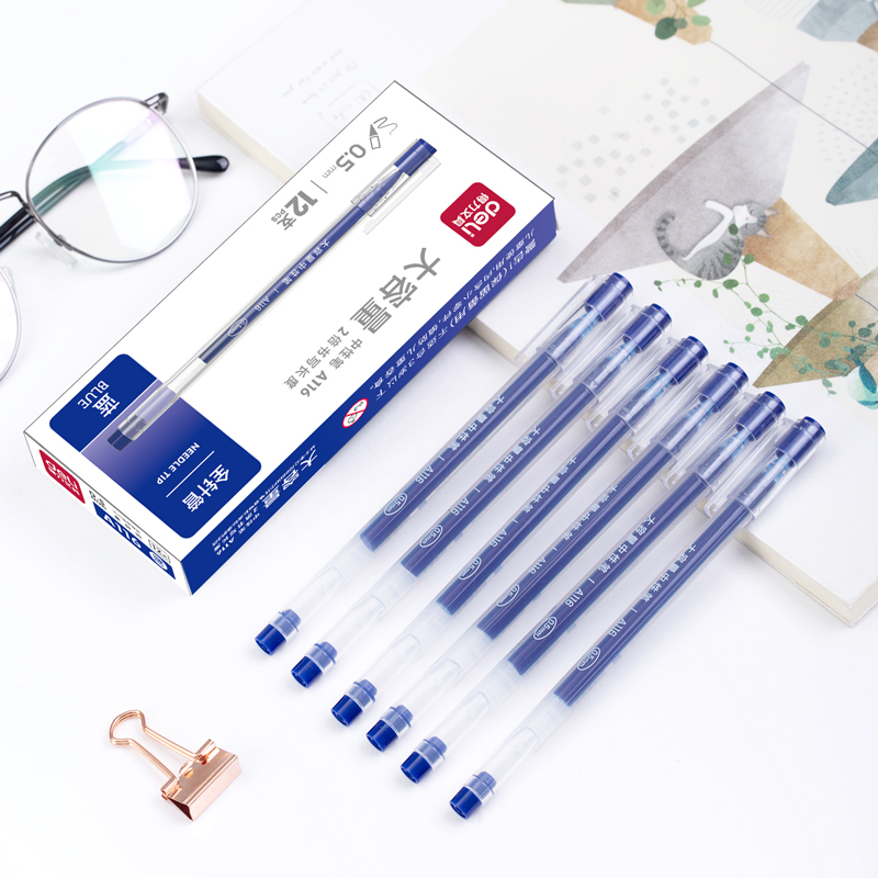 得力A116大容量巨能写中性笔