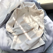 2025加厚双面奥摇粒绒卫衣外套女秋冬款 立领修身 冲锋衣内胆瑜伽服