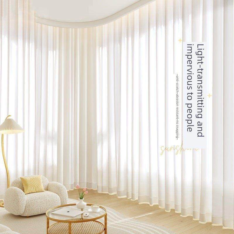 休闲幻影纱布窗帘纱布窗帘遮光遮阳白色纱布客厅阳台新卧室纱窗,居家布艺,成品窗帘,淘宝优惠券,粉丝福利购,淘宝优惠卷