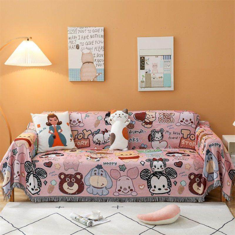 卡通粉色可爱少女心沙发套罩网红ins风沙发巾四季款沙发垫防滑毯,居家布艺,沙发套,淘宝优惠券,粉丝福利购,淘宝优惠卷