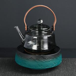 煮茶炉小型家用煮茶器高档中式 轻奢 电陶炉玻璃煮茶壶套装 保温新款