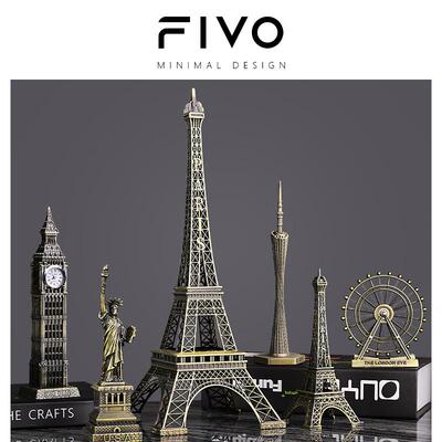 FIVO巴黎艾菲尔铁塔模型装饰品摆件创意家居摆设卧室客厅电视柜