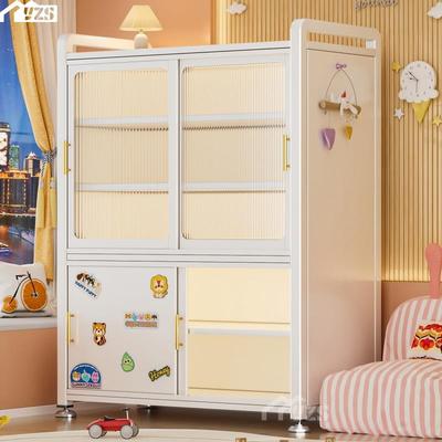 家用零食置物架多层收纳架落地移动喂养台收纳柜阳台客厅储物柜子